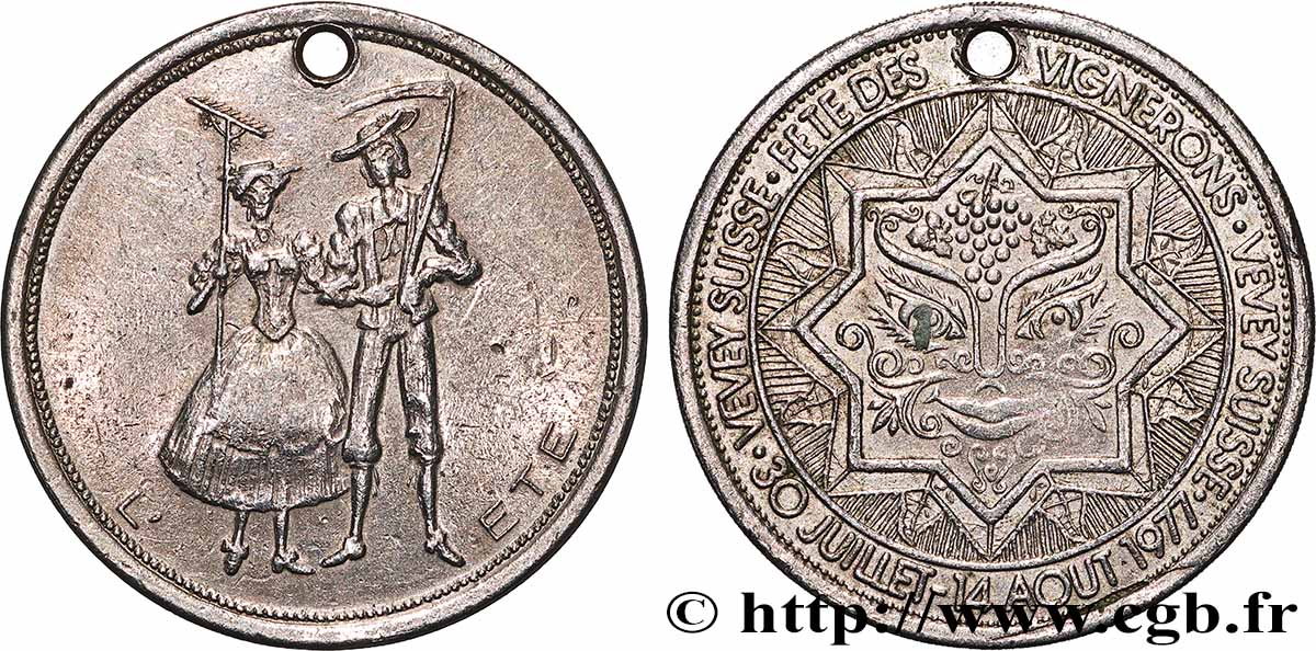 SUISSE Médaille, L’été, Fête des vignerons XF