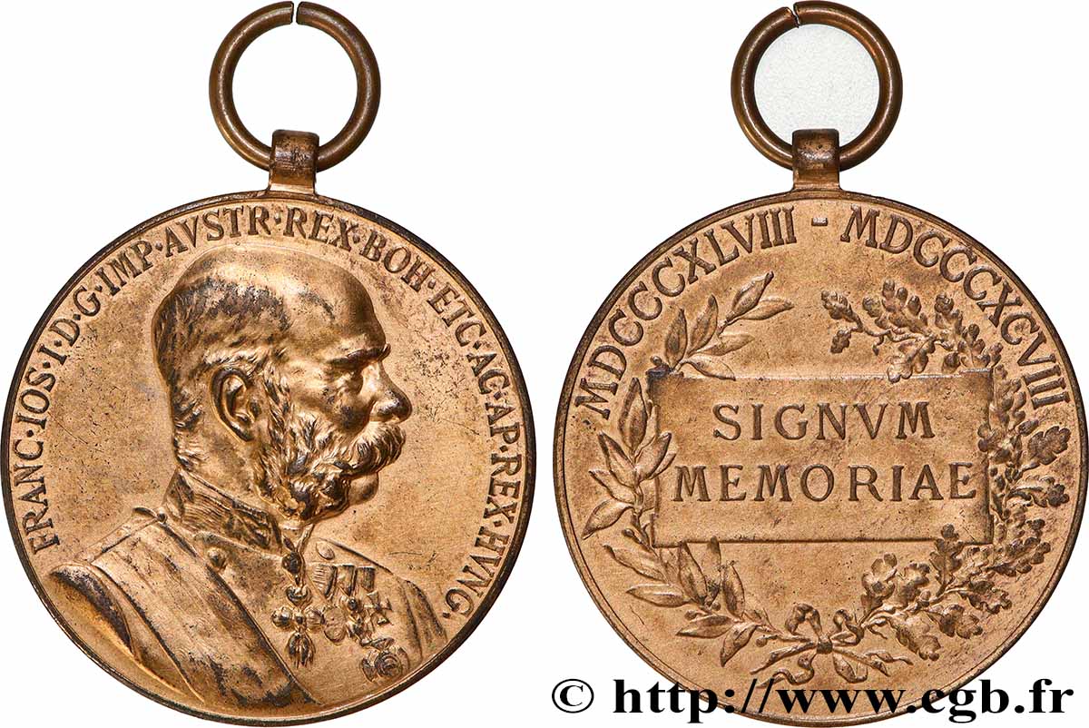 AUSTRIA - FRANCESCO GIUSEPPE I Médaille du jubilé, Signum memoriae BB