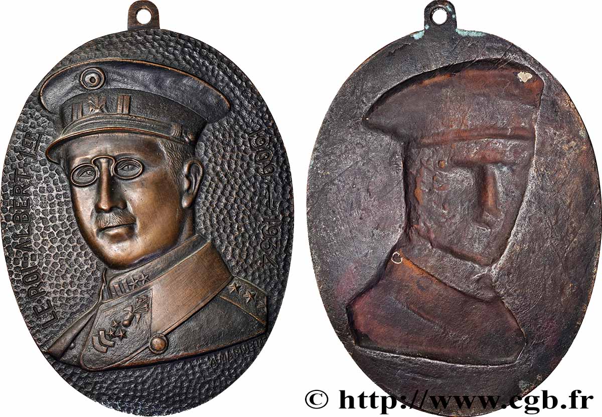 BELGIQUE - ROYAUME DE BELGIQUE - ALBERT Ier Fonte, Le roi Albert Ier TTB+