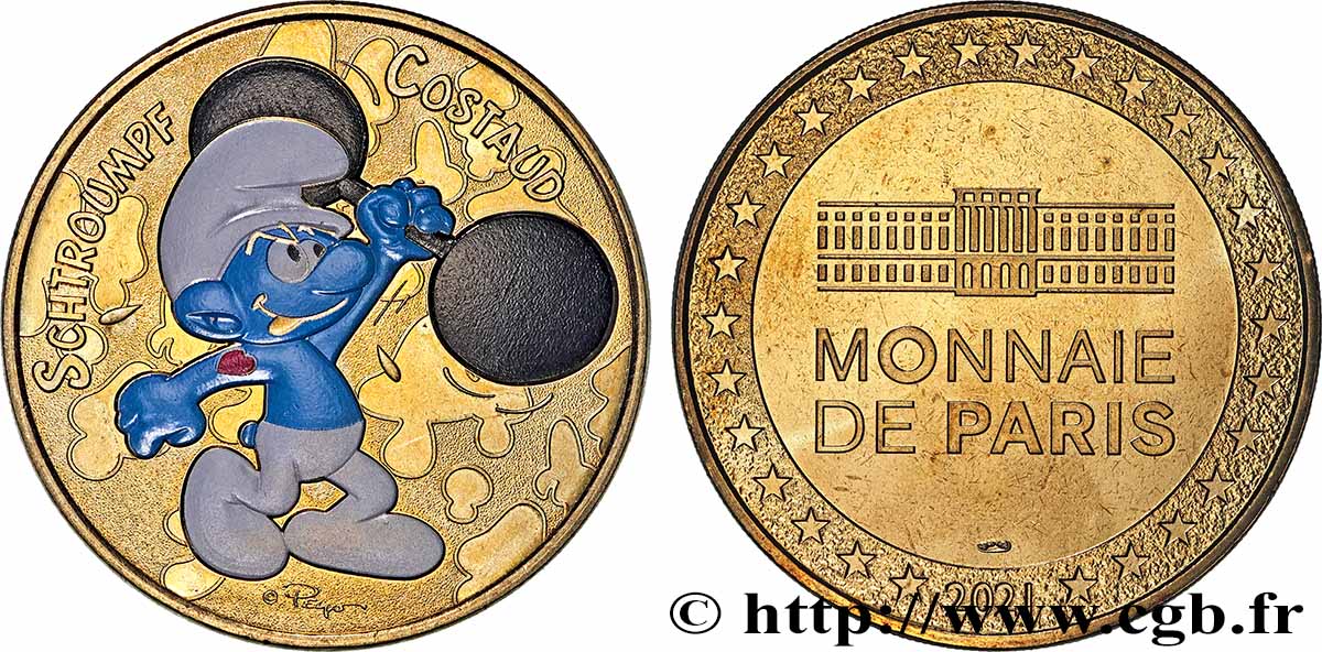 FUNFTE FRANZOSISCHE REPUBLIK Médaille, Le Schtroumpf costaud fVZ