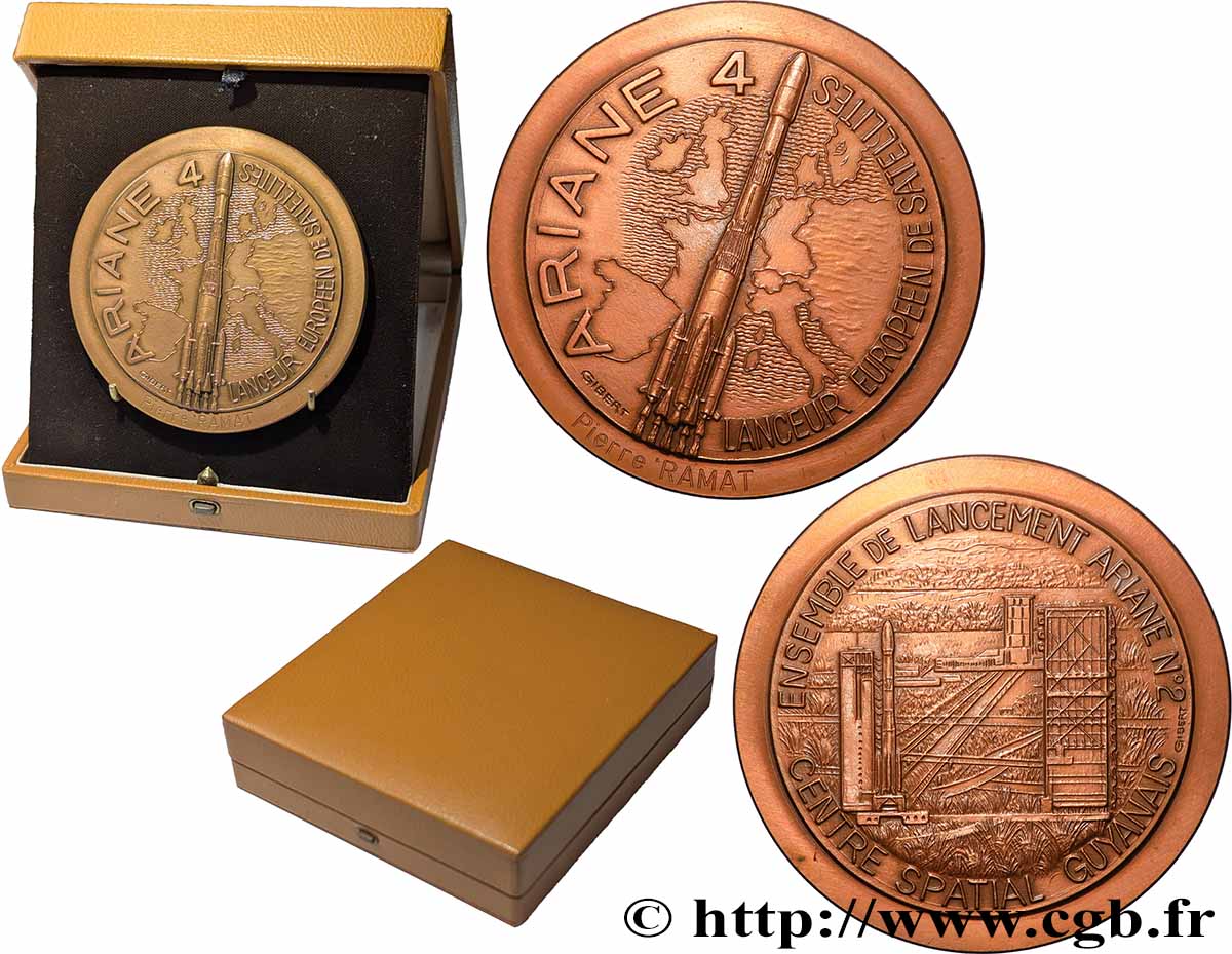 QUINTA REPUBLICA FRANCESA Médaille, Ariane 4, Centre spatial guyanais, n°86 EBC