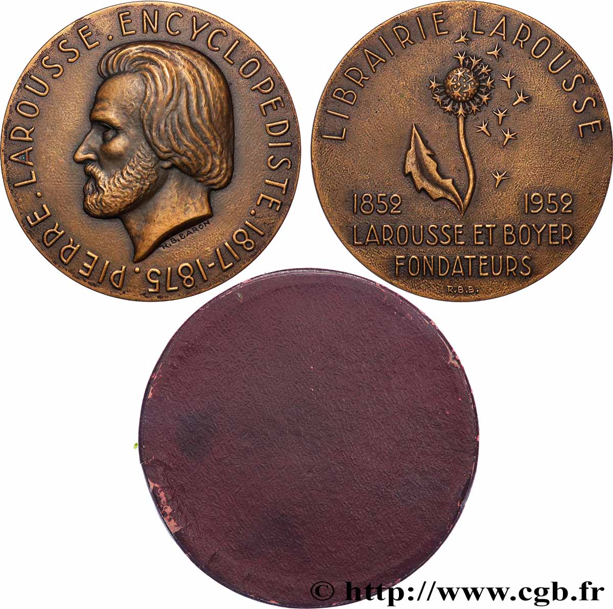 LITERATURE : WRITERS - POETS Médaille, Pierre Larousse EBC