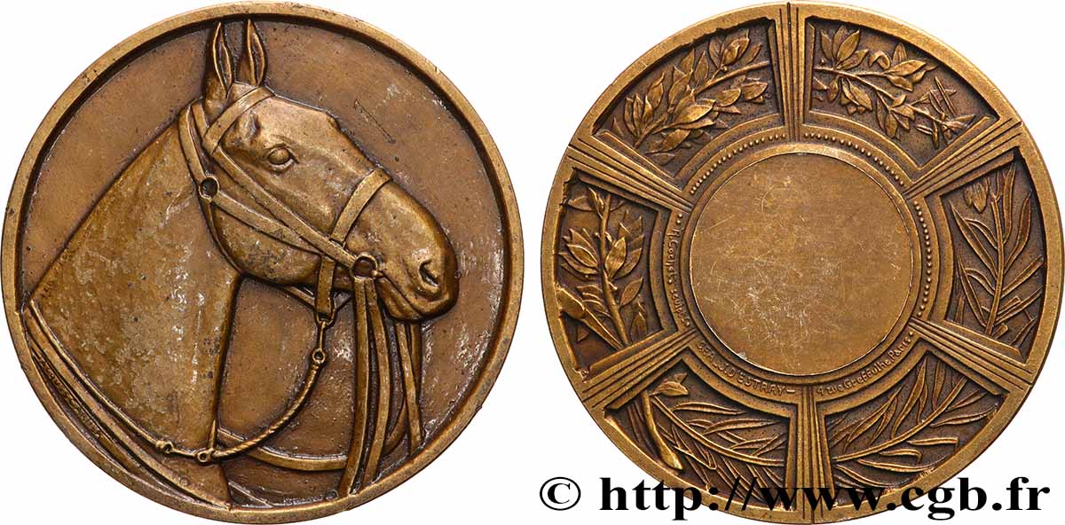 SOCIÉTÉS D AGRICULTURE, HORTICULTURE, PÊCHE ET CHASSE Médaille de récompense TTB+