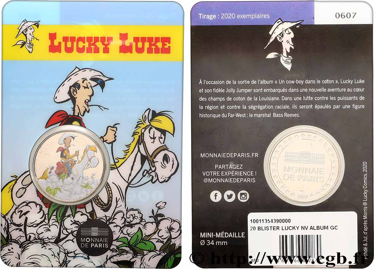 QUINTA REPUBBLICA FRANCESE Médaille, Lucky Luke MS