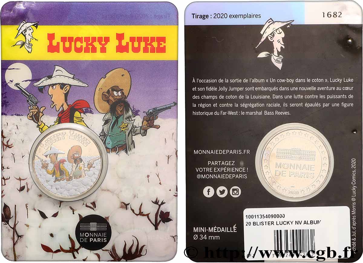 FUNFTE FRANZOSISCHE REPUBLIK Médaille, Lucky Luke fST