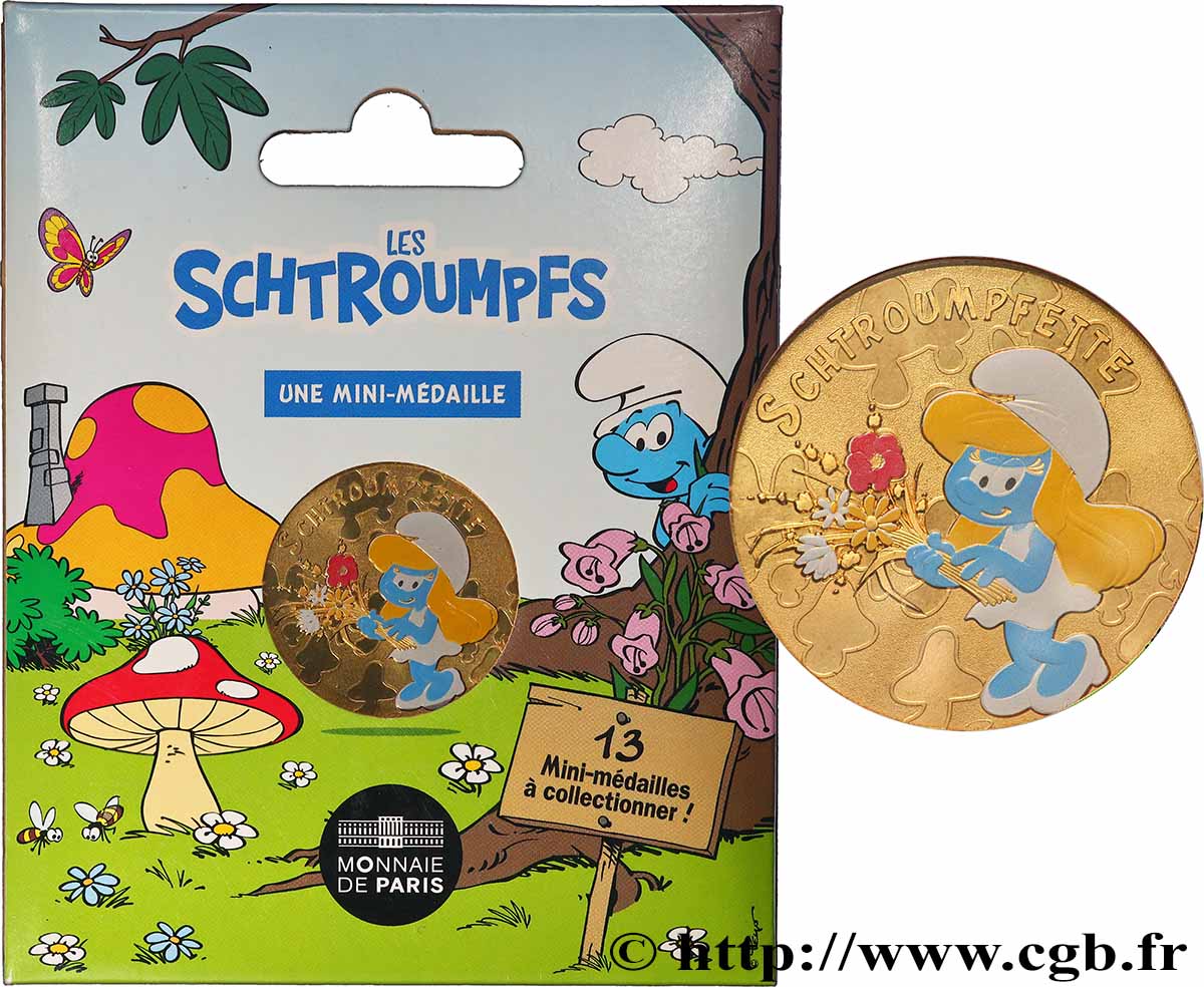 FUNFTE FRANZOSISCHE REPUBLIK Médaille, La schtroumpfette fVZ