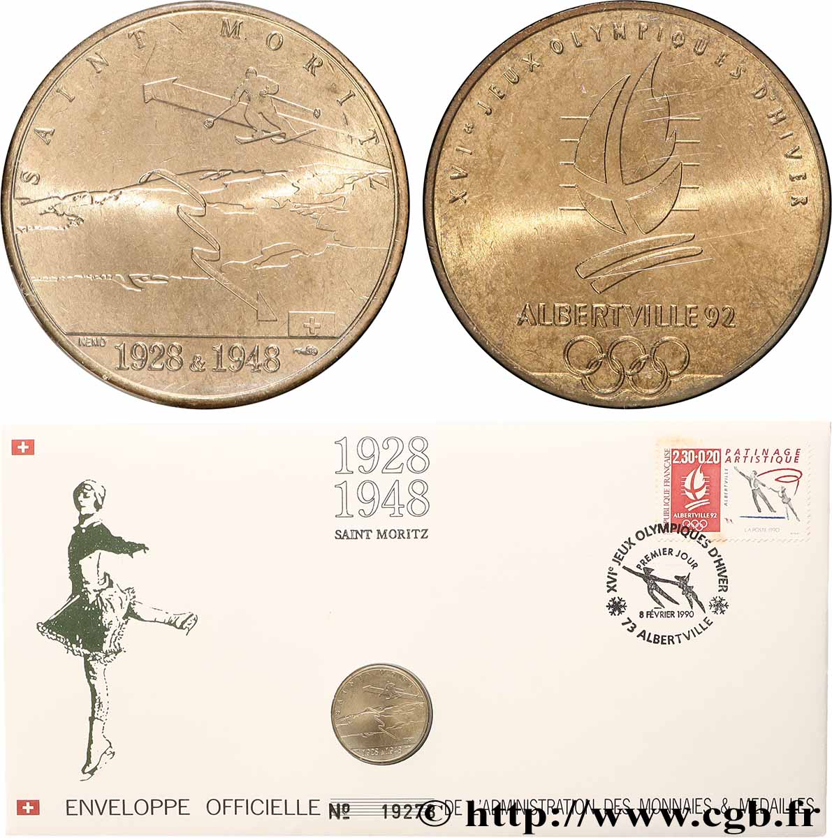 SPORTS Enveloppe “Timbre médaille” n°4 ST