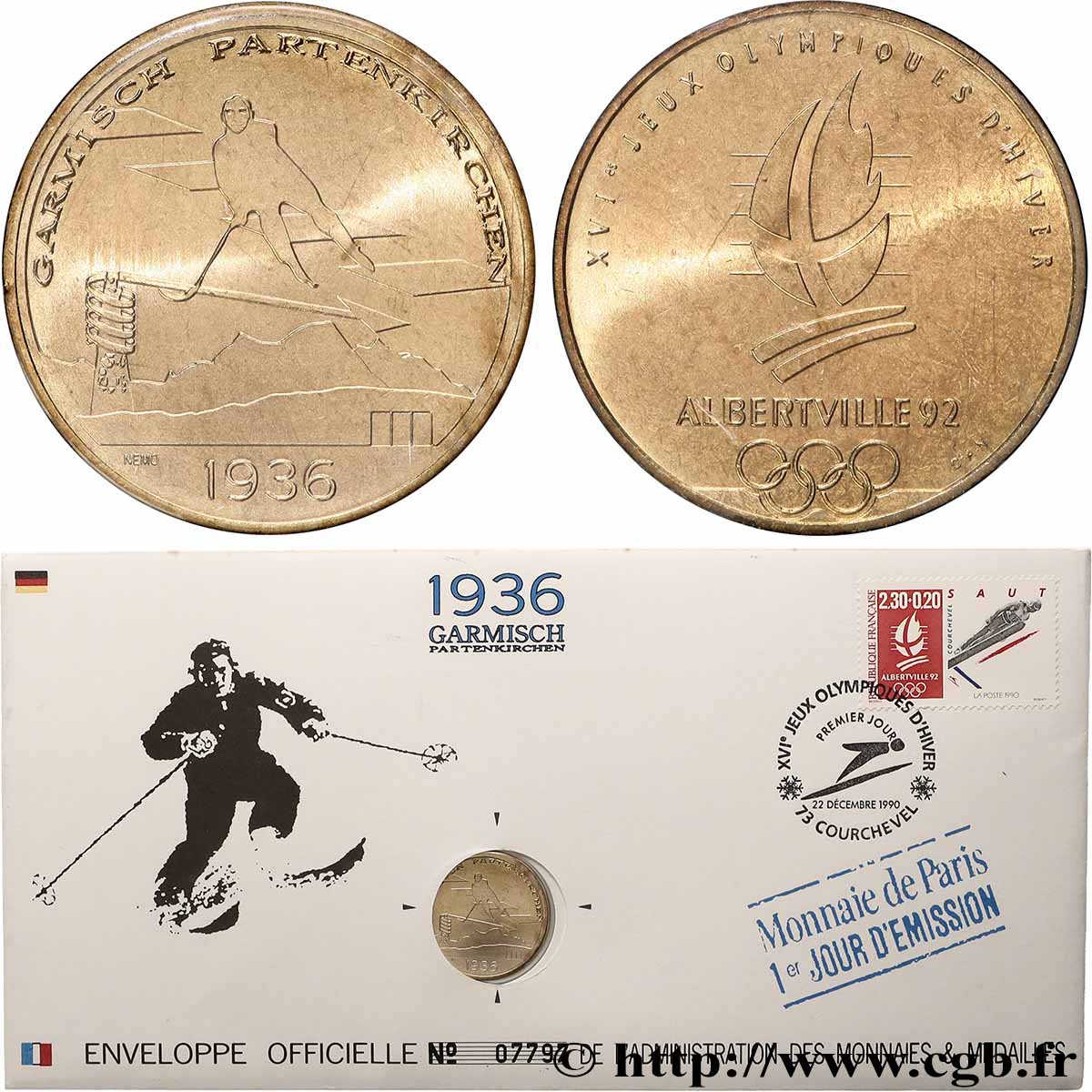 SPORTS Enveloppe “Timbre médaille” n°7 ST