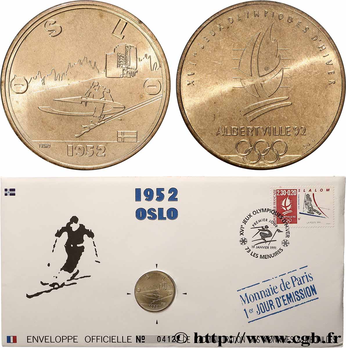 SPORTS Enveloppe “Timbre médaille” n°8 MS