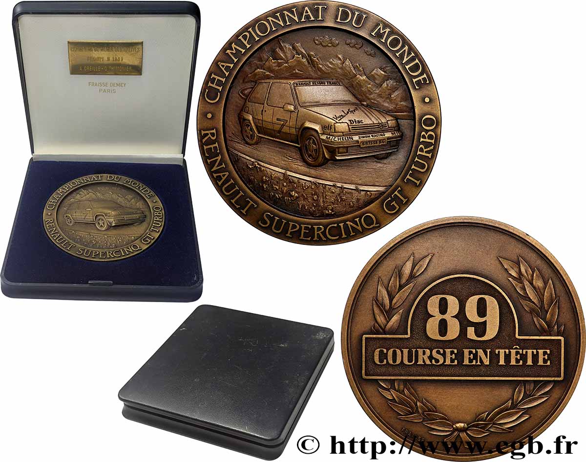 AUTOMOBILES ET VOITURES - PILOTES ET INVENTIONS Médaille, Championnat du monde EBC