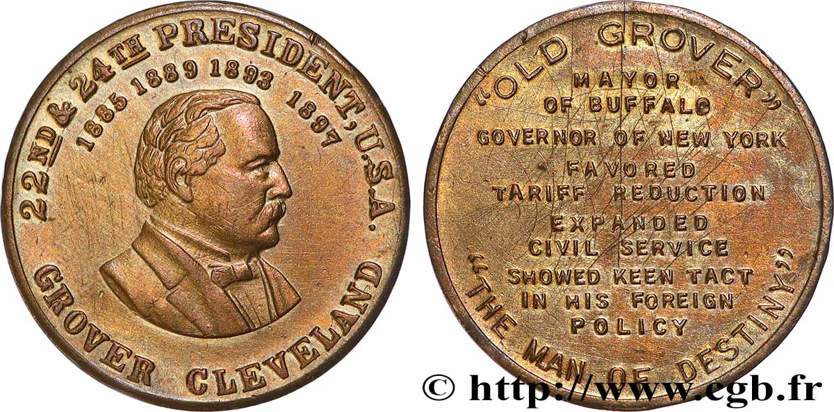 STATI UNITI D AMERICA Médaille, Grover Cleveland q.SPL
