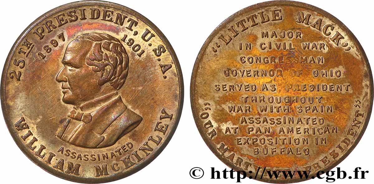 STATI UNITI D AMERICA Médaille, William McKinley q.SPL