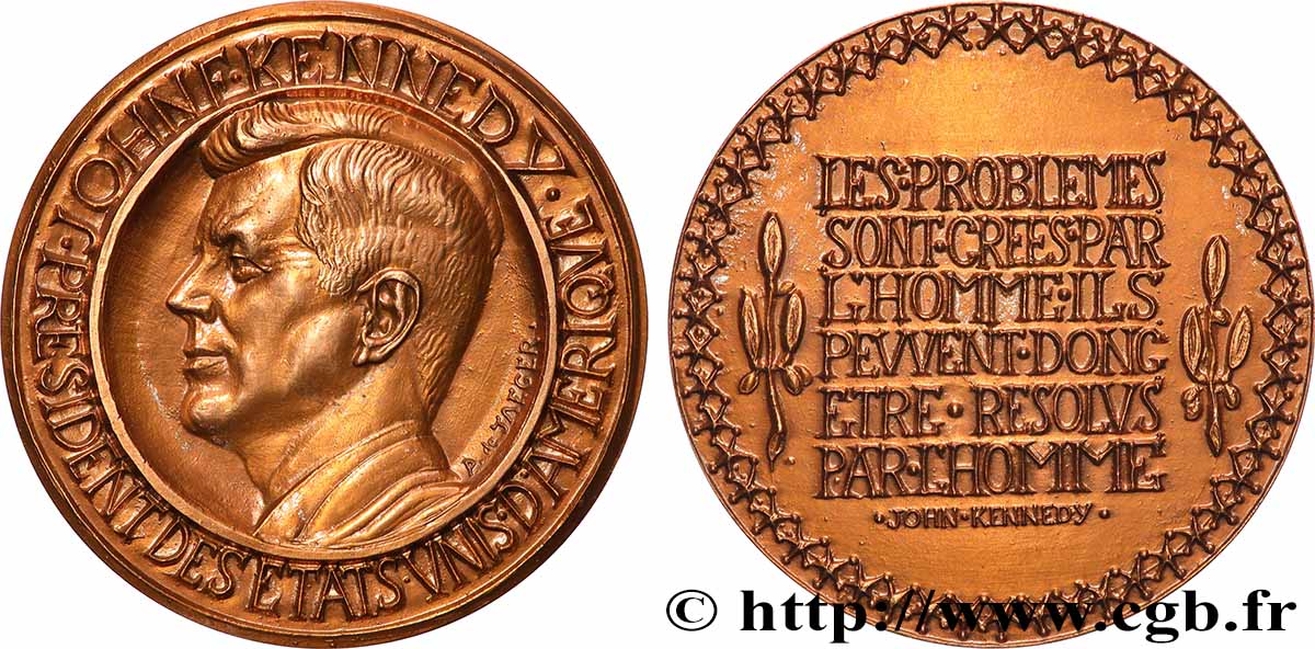 VEREINIGTE STAATEN VON AMERIKA Médaille, Hommage à John Kennedy VZ