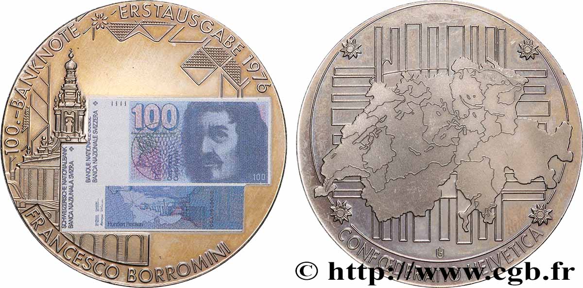 SCHWEIZ Médaille, Commémoration des billets de banque fVZ