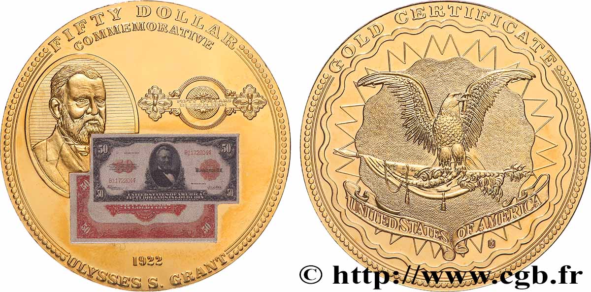 STATI UNITI D AMERICA Médaille, Gold Certificate, 50 dollars q.SPL