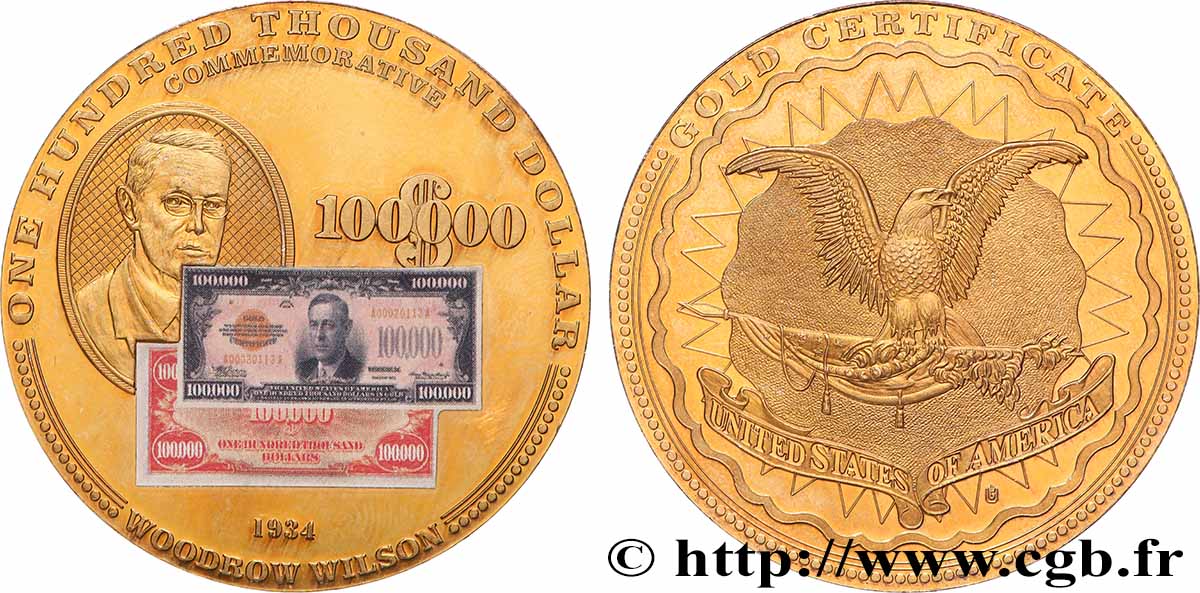 STATI UNITI D AMERICA Médaille, Gold Certificate, 100 dollars q.SPL
