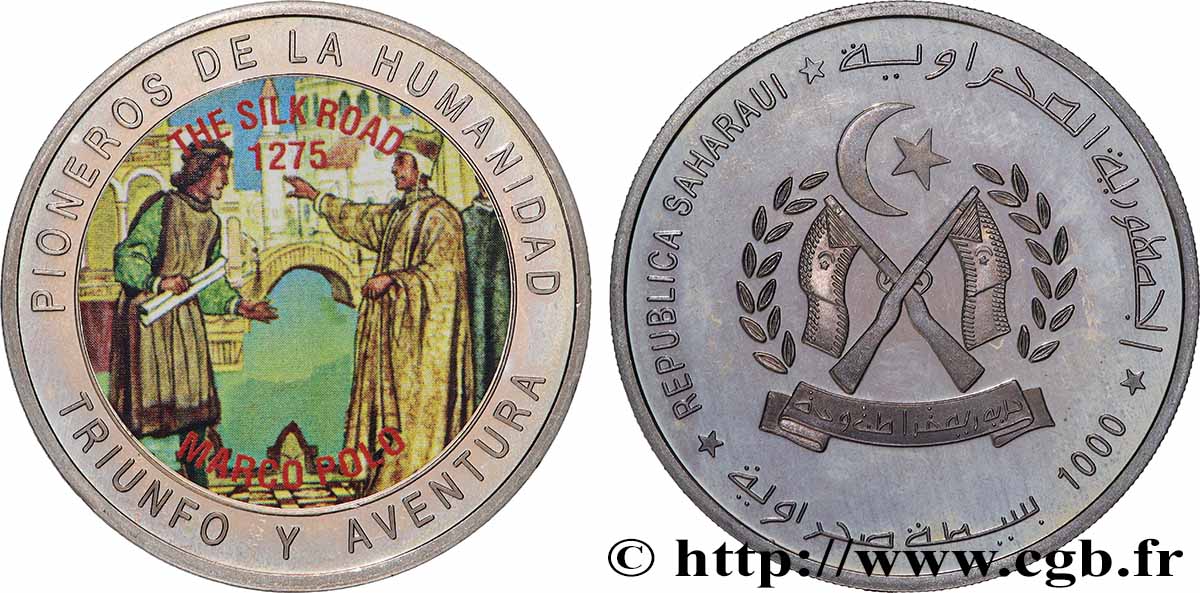 WESTSAHARA Médaille, Marco Polo, Route de la soie fVZ