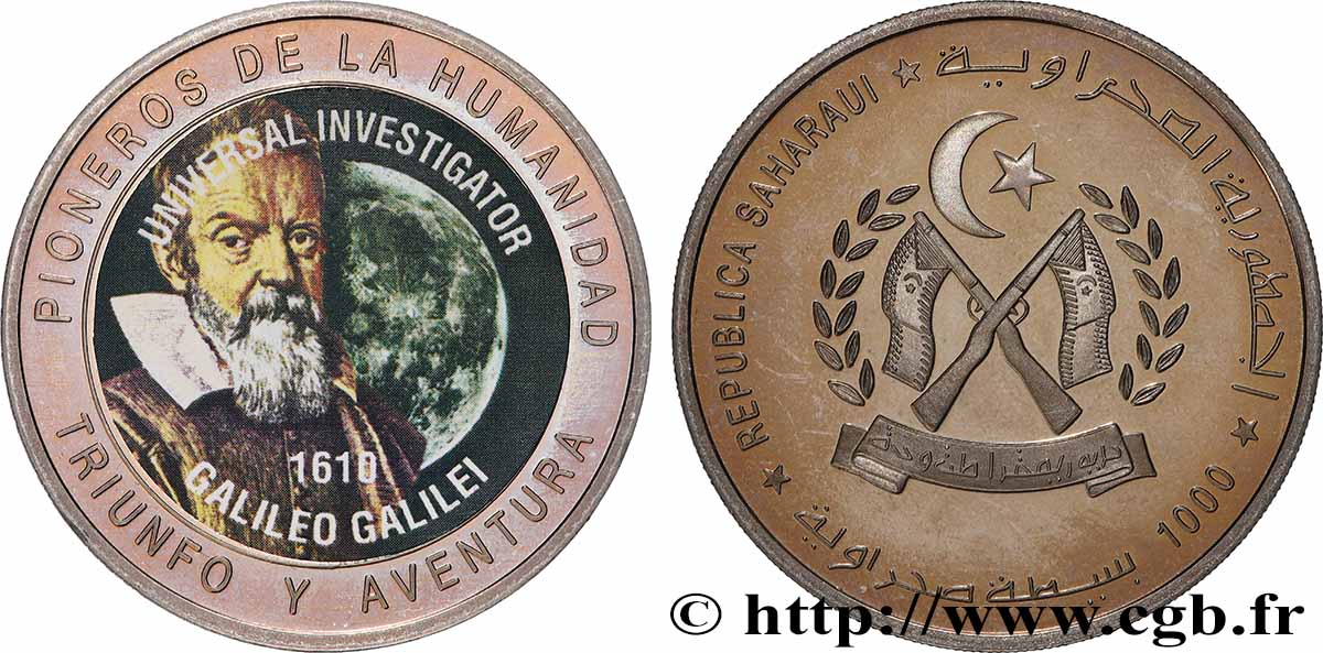 WESTSAHARA Médaille, Galileo Galilei - Universal Investigator fVZ