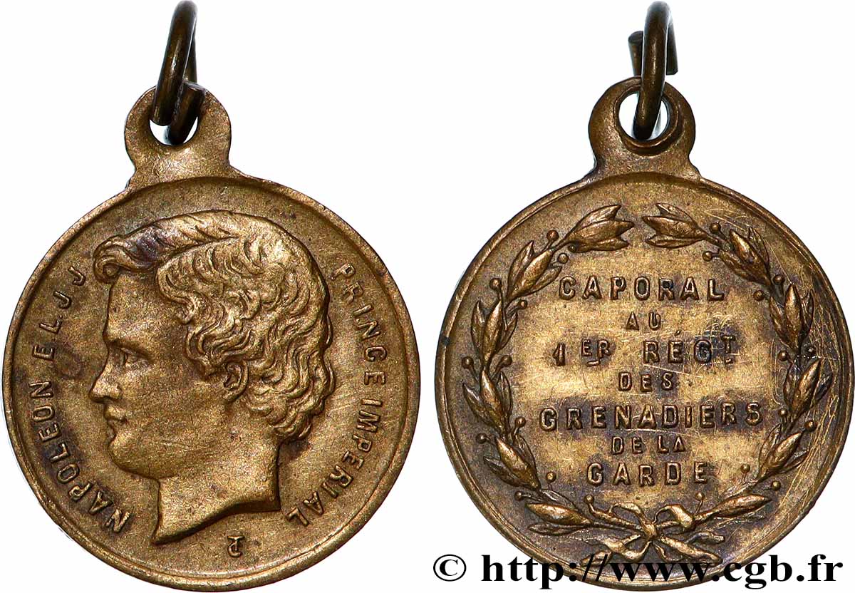 NAPOLÉON IV Médaillette, Napoléon Prince impérial AU