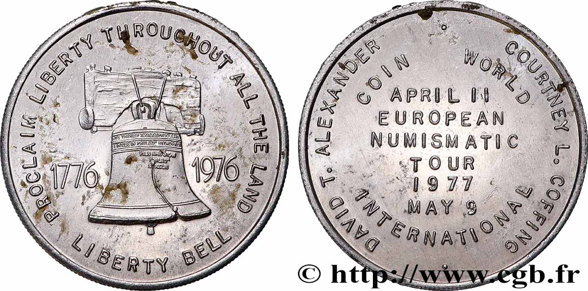 ESTADOS UNIDOS DE AMÉRICA Médaille, European Numismatic Tour MBC
