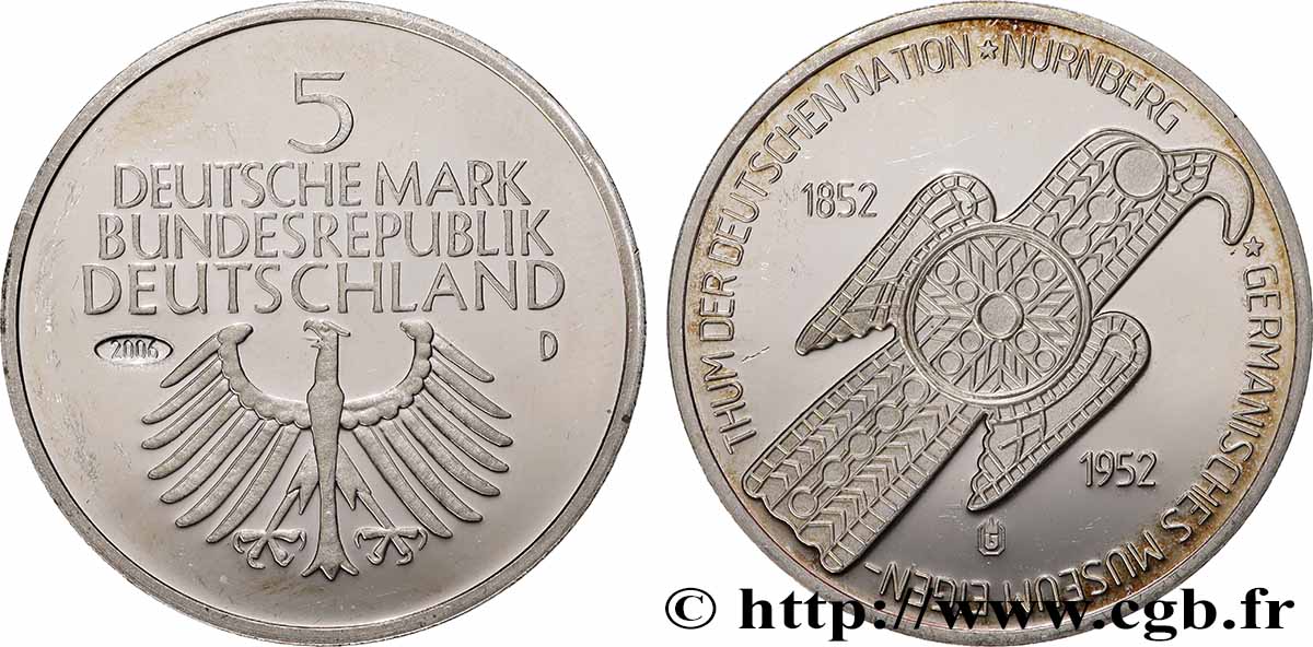 GERMANIA Médaille, Copie 5 Mark Musée national germanique de Nuremberg q.SPL