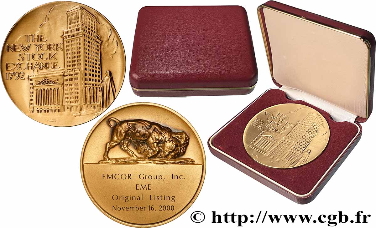 ÉTATS-UNIS D AMÉRIQUE Médaille, The New York Stock Exchange SUP/TTB+