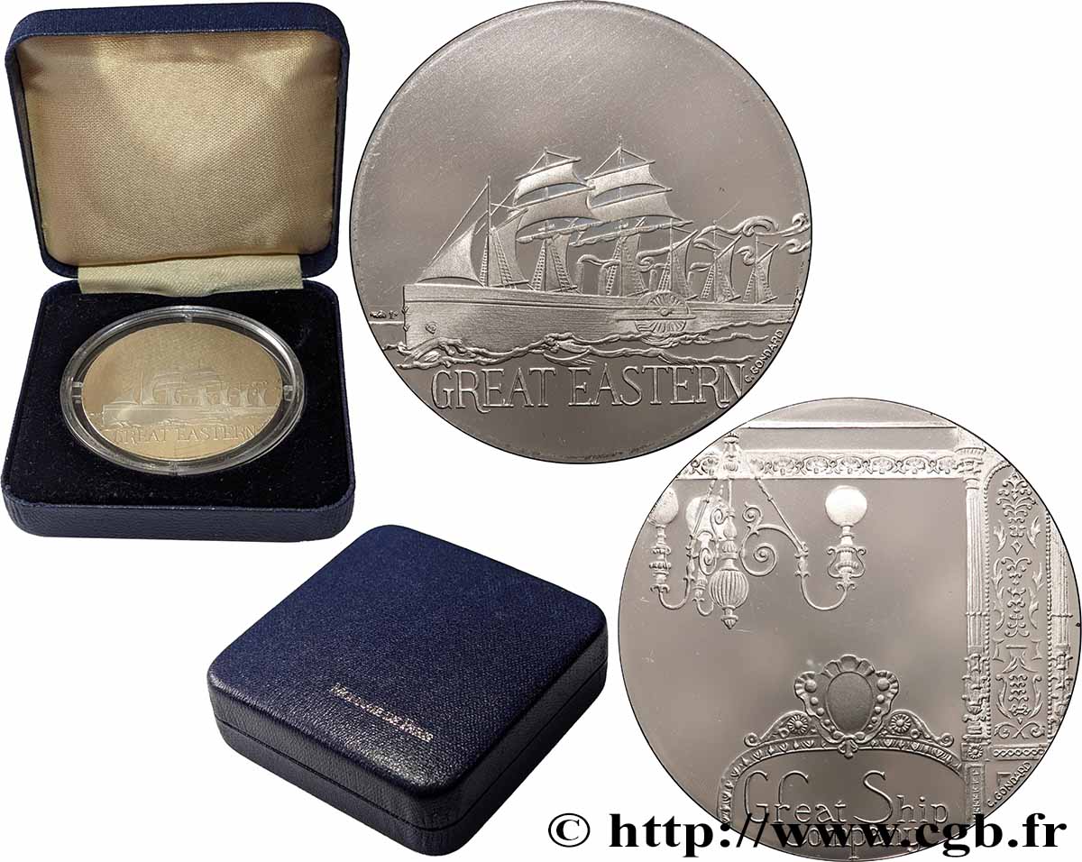 CINQUIÈME RÉPUBLIQUE Médaille, Navire le Great Eastern BE
