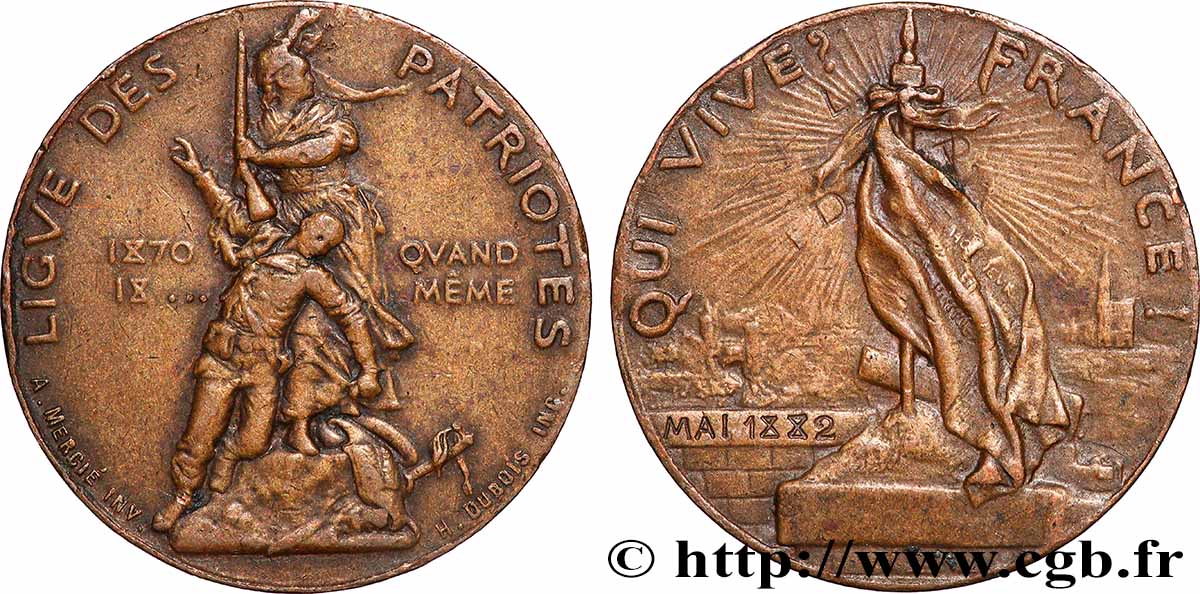 SHOOTING AND ARQUEBUSE Médaille, Ligue des patriotes AU