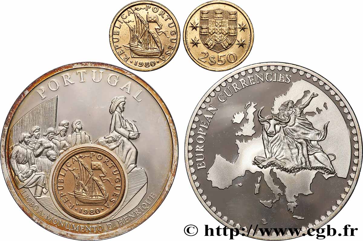 EUROPA Médaille, European Currencies, Portugal AU