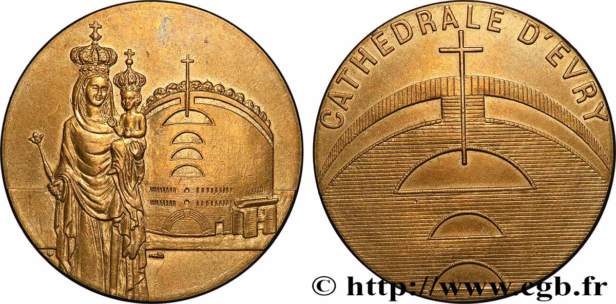 MÉDAILLES RELIGIEUSES Médaille, Cathédrale d’Evry MBC+