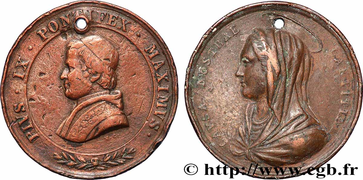ITALIEN - KIRCHENSTAAT - PIE IX. Giovanni Maria Mastai Ferretti) Médaille, Causa nostrae laetitiae SS