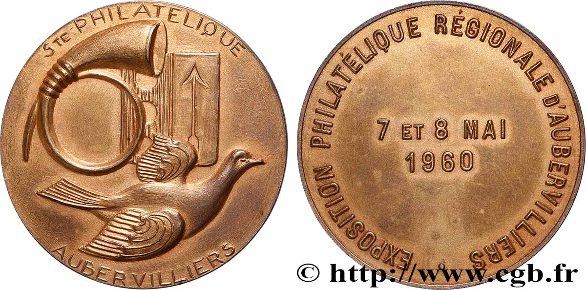 FUNFTE FRANZOSISCHE REPUBLIK Médaille, Exposition philatélique régionale VZ