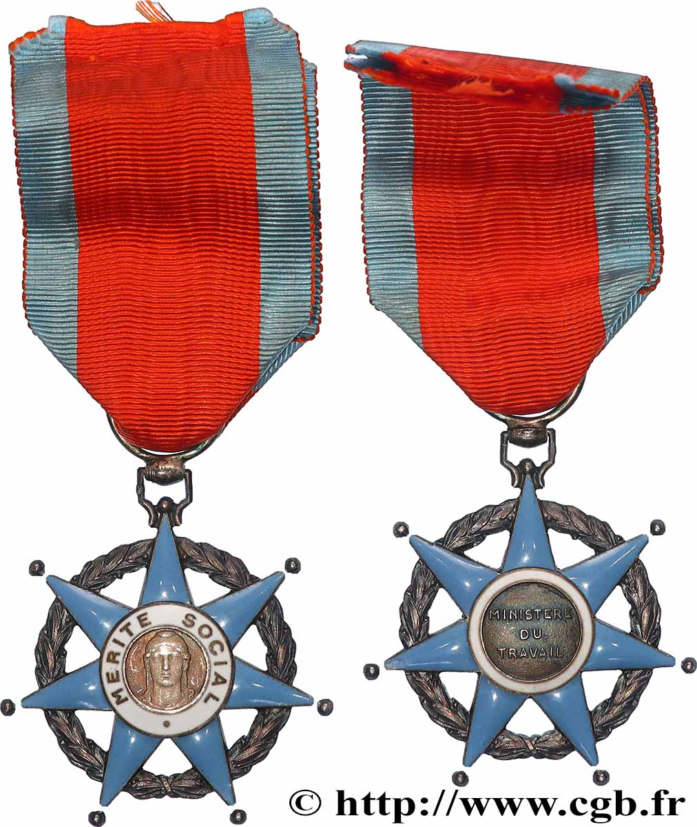 DRITTE FRANZOSISCHE REPUBLIK Médaille de l’ordre du mérite sociale fVZ