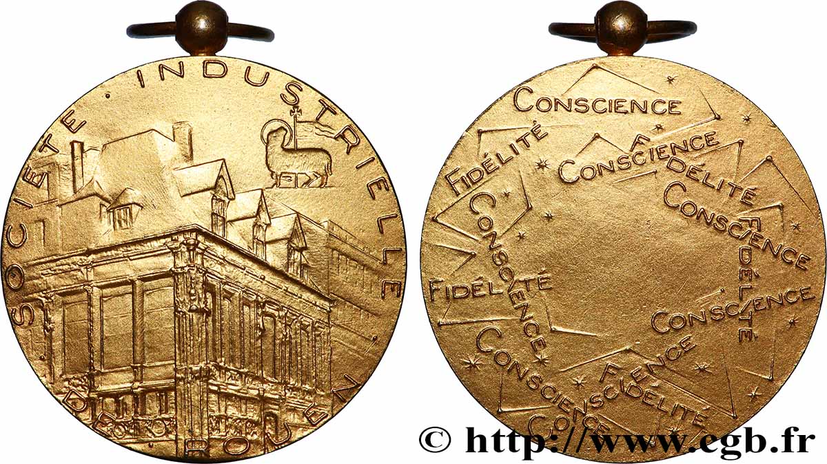 FUNFTE FRANZOSISCHE REPUBLIK Médaille, Société industrielle de Rouen fVZ