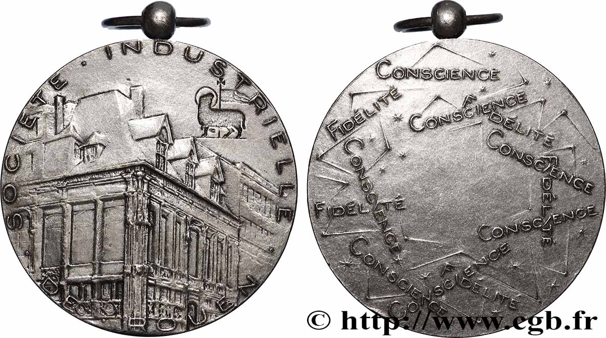 FUNFTE FRANZOSISCHE REPUBLIK Médaille, Société industrielle de Rouen fVZ