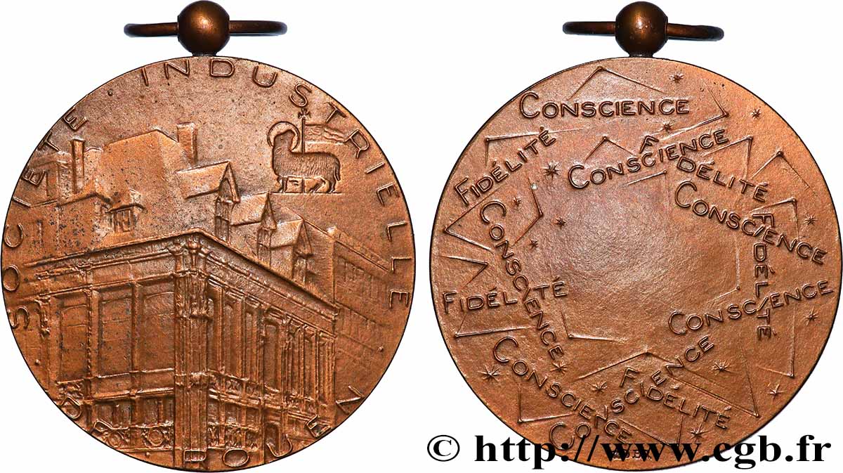 FUNFTE FRANZOSISCHE REPUBLIK Médaille, Société industrielle de Rouen fVZ