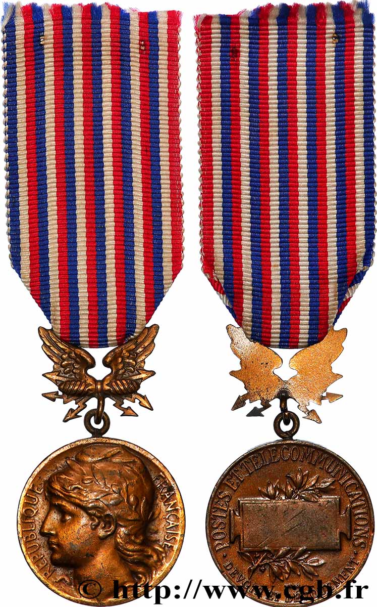 DRITTE FRANZOSISCHE REPUBLIK Médaille, Postes et télécommunications VZ