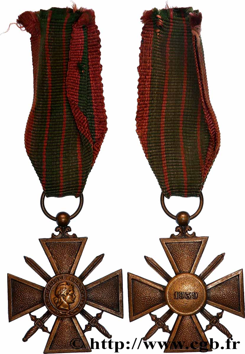 ETAT FRANÇAIS Croix de guerre, 1939-1940 BB