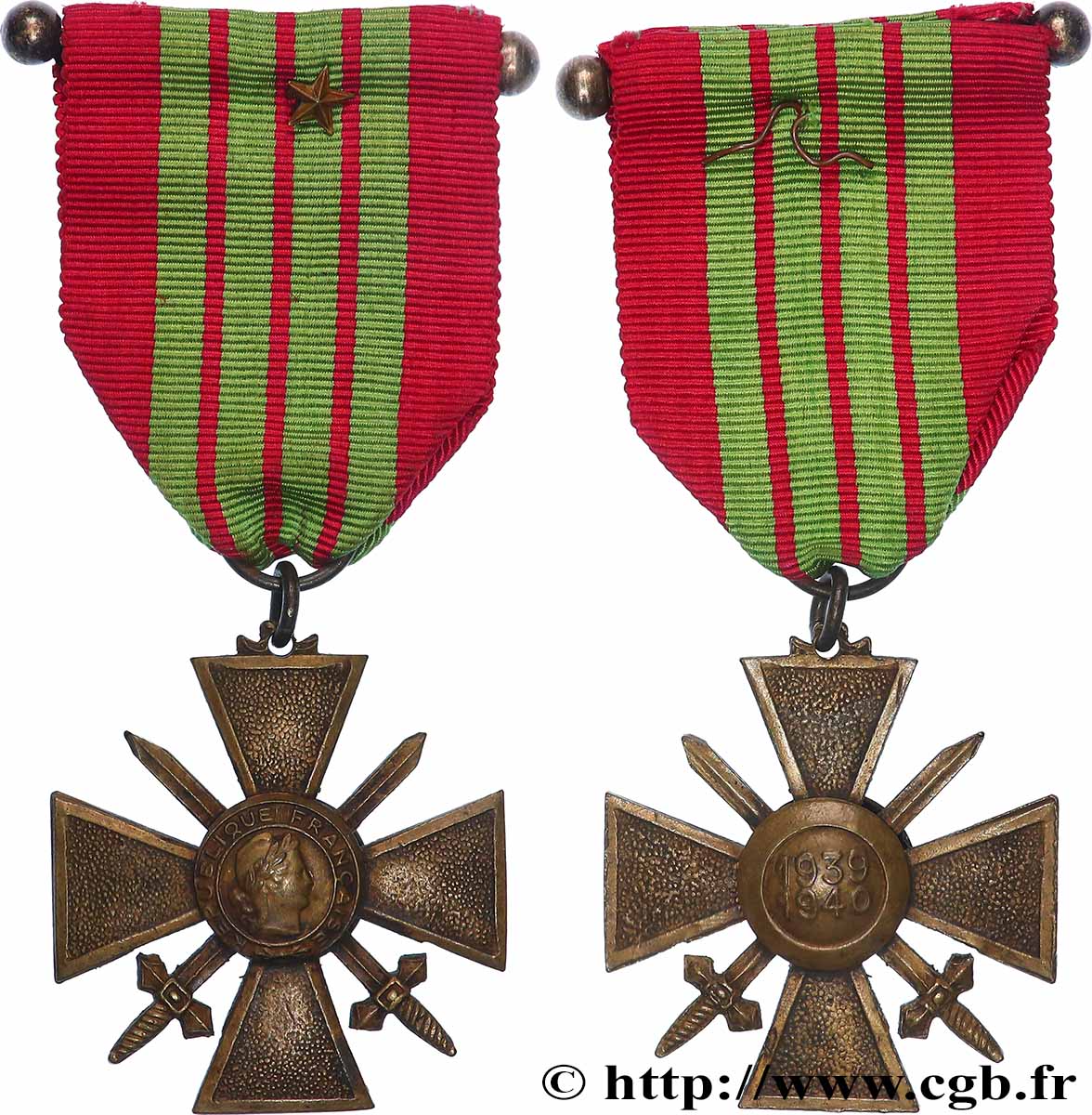 FRENCH STATE Croix de guerre, 1939-1940 XF
