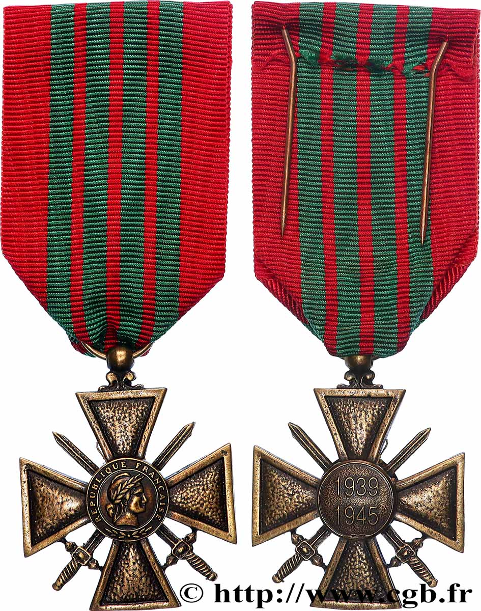 FRENCH STATE Croix de guerre, 1939-1945 AU