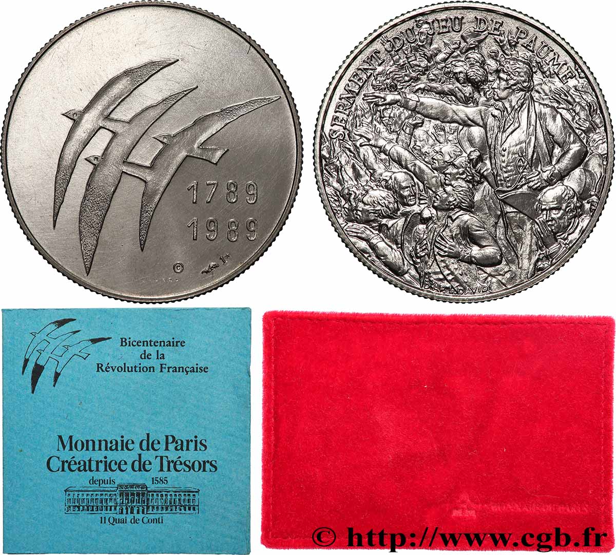 QUINTA REPUBBLICA FRANCESE Médaille, Bicentenaire de la Révolution Française BU