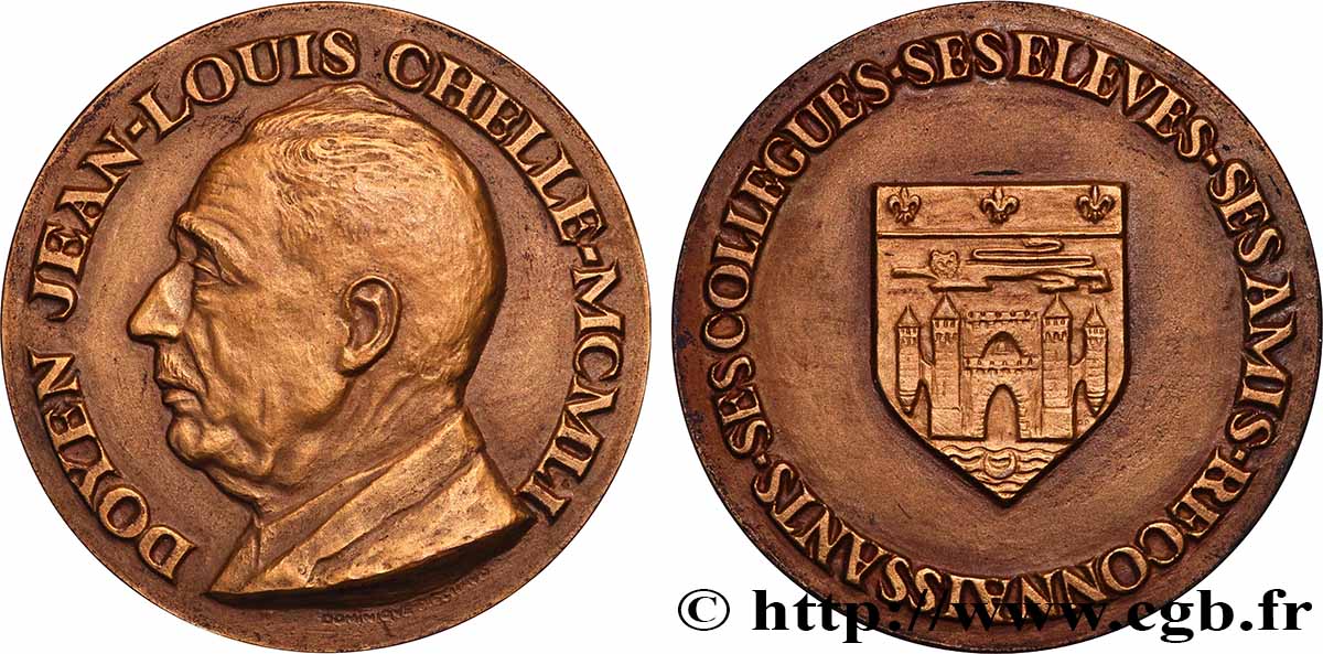 SCIENCES & SCIENTIFIQUES Médaille, Jean-Louis Chelle SUP