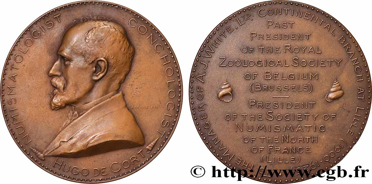 BELGIQUE - ROYAUME DE BELGIQUE - ALBERT Ier Médaille, Hommage à Hugo de Cort TTB+