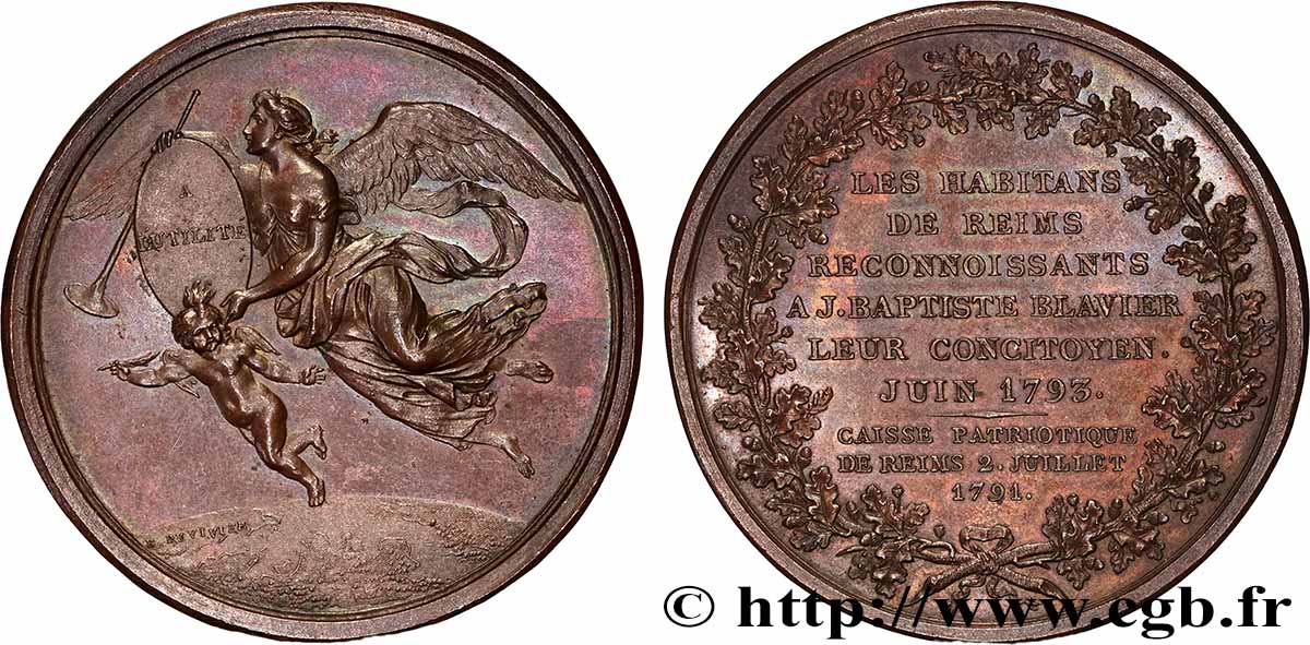 CONVENZIONE NAZIONALE Médaille, A l’utilité, Reconnaissance à Jean-Baptiste Blavier SPL