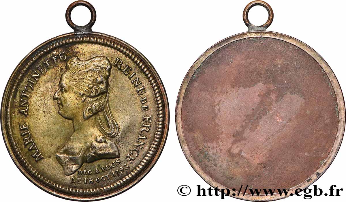 LA CONVENTION Médaille, commémoration de la mort de Marie-Antoinette TTB+