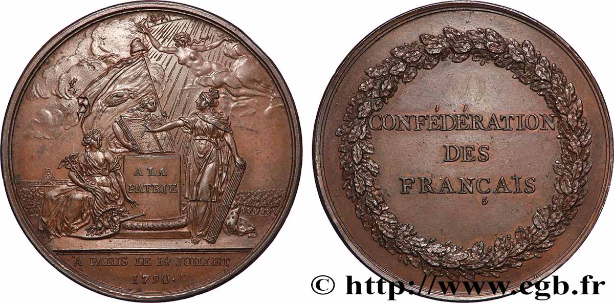 CONSTITUTION - ASSEMBLÉE NATIONALE Médaille, Confédération des Français SUP/TTB+