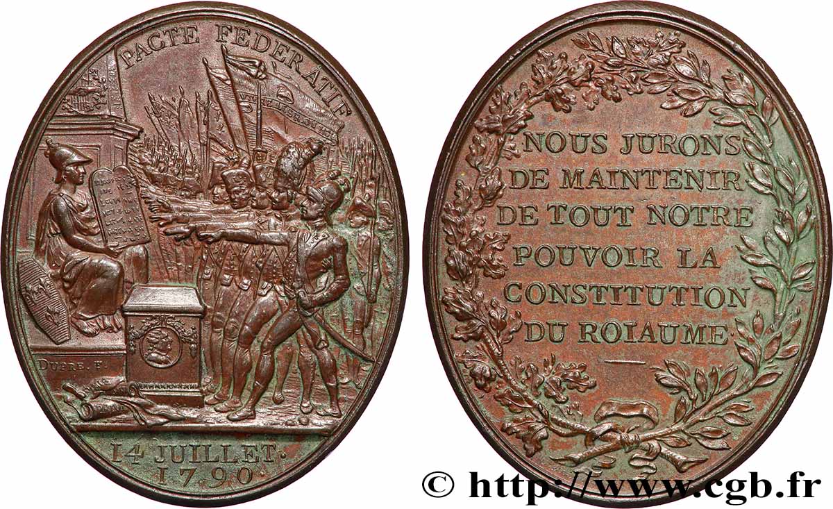 CONSTITUTION - ASSEMBLÉE NATIONALE Médaille du pacte fédératif TTB+
