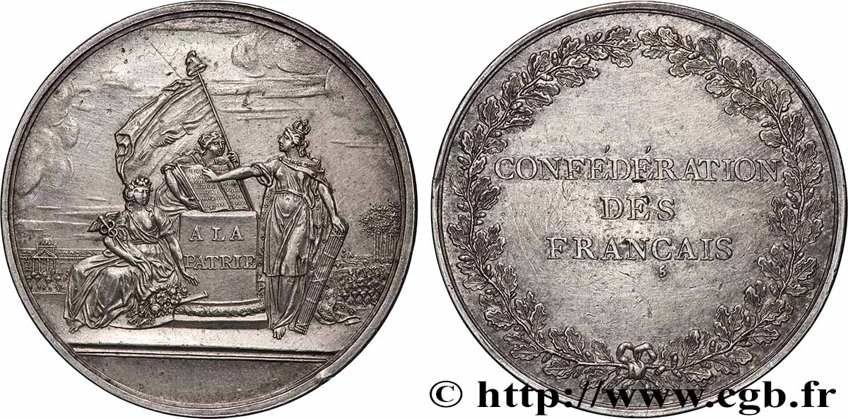 CONSTITUTION - ASSEMBLÉE NATIONALE Médaille, Confédération des Français TTB+