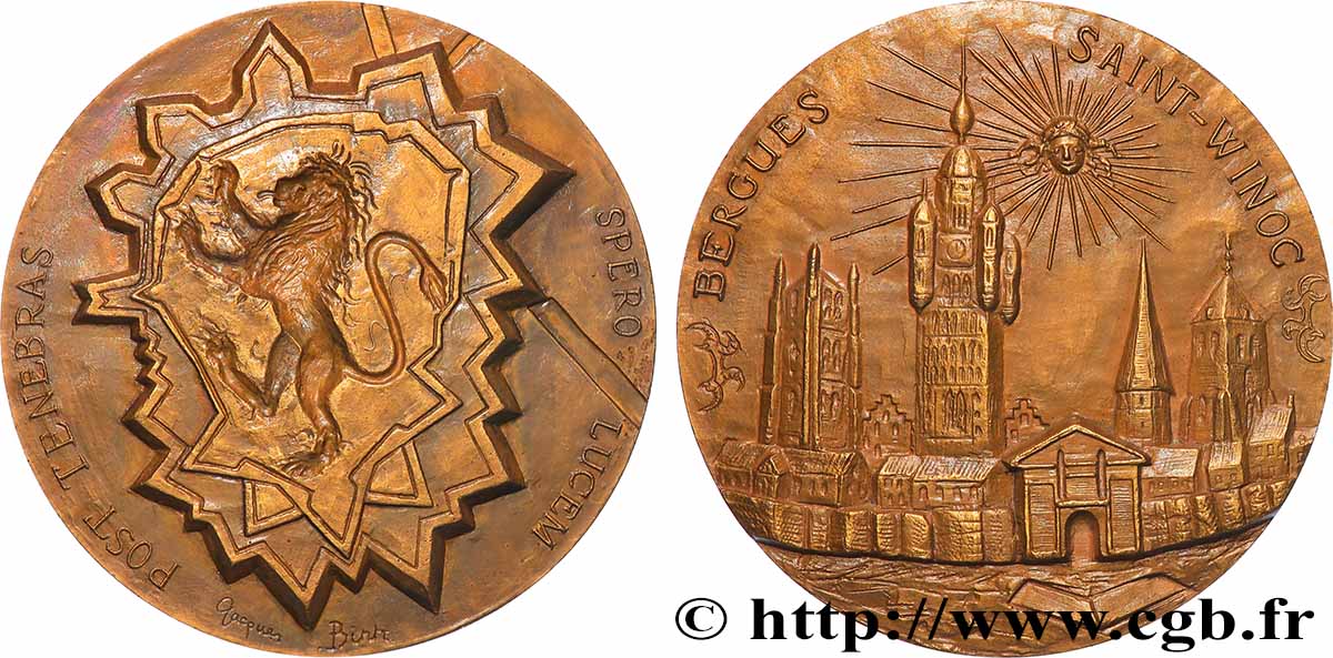 CINQUIÈME RÉPUBLIQUE Médaille, Bergues-Saint-Winoc TTB+