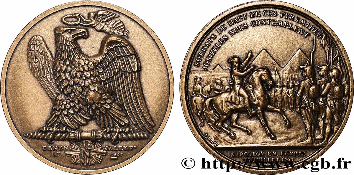PREMIER EMPIRE Médaille, Napoléon en Egypte, refrappe VZ